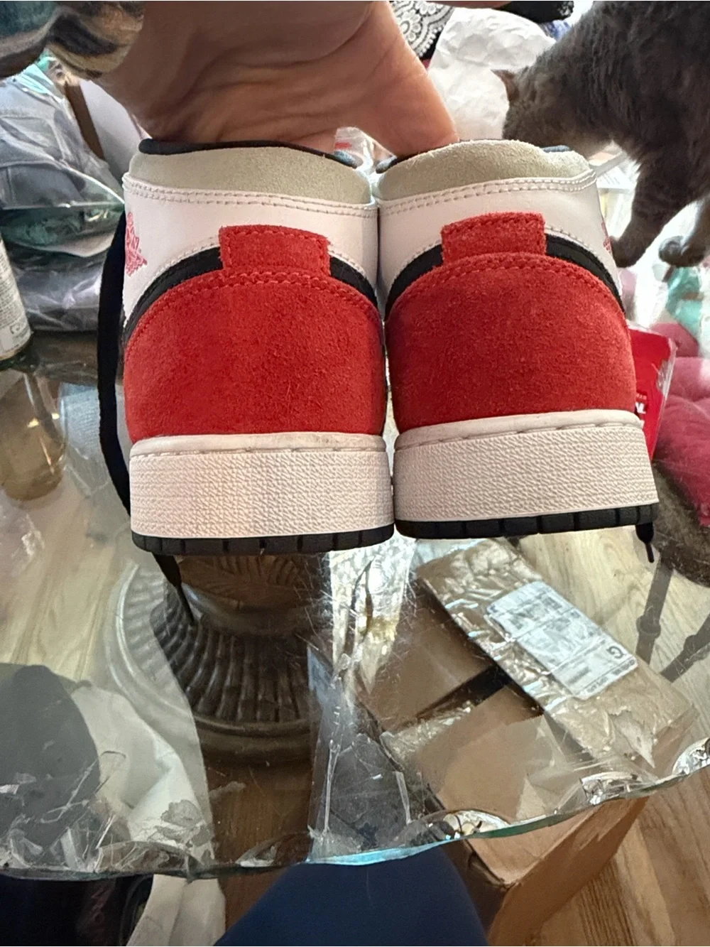 Nike Kids Black and White Air Jordan Style Sneakers